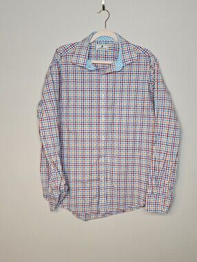 Southern Pines Plaid 100% Cotton Button Front Long Sleeve Shirt Size XL